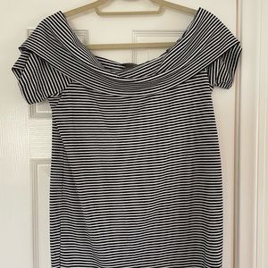 A Pea in a Pod Maternity Off-the-Shoulder Blouse